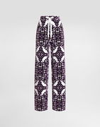 Dolce & Gabbana Majolica-Print Velvet Trousers