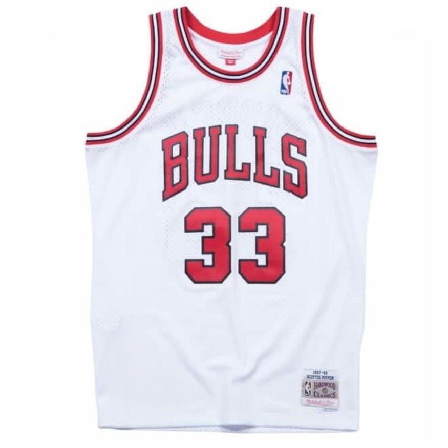 Dres Mitchell & Ness Chicago Bulls Scottie Pippen Swingman Jersey Biela | SMJYAC18054-CBUWHIT97SPI, 0