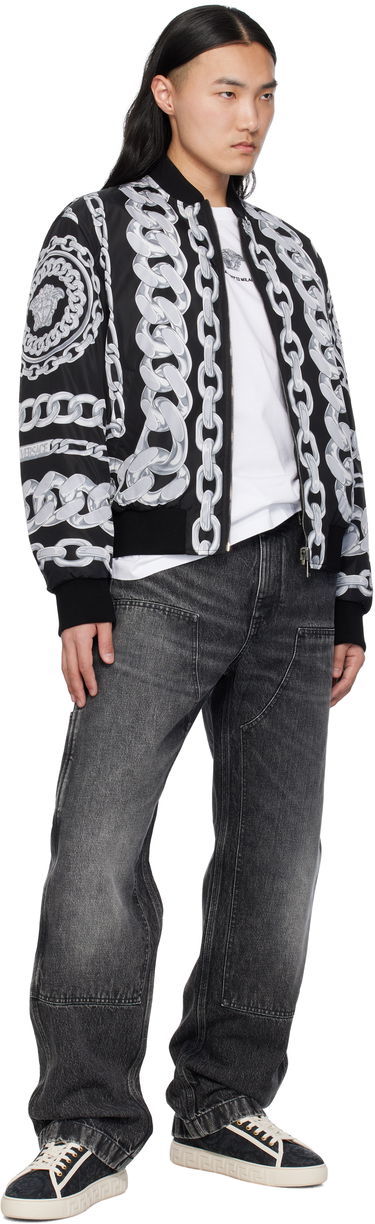 Bomber bunda Versace Versace Medusa Chains Reversible Bomber Jacket Čierna | 1018824_1A13441, 4