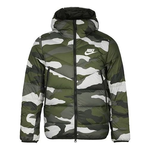 Prešívaná bunda Nike Sportswear Down Windrunner Hooded Down Jacket Zelené | BV4764-222, 0