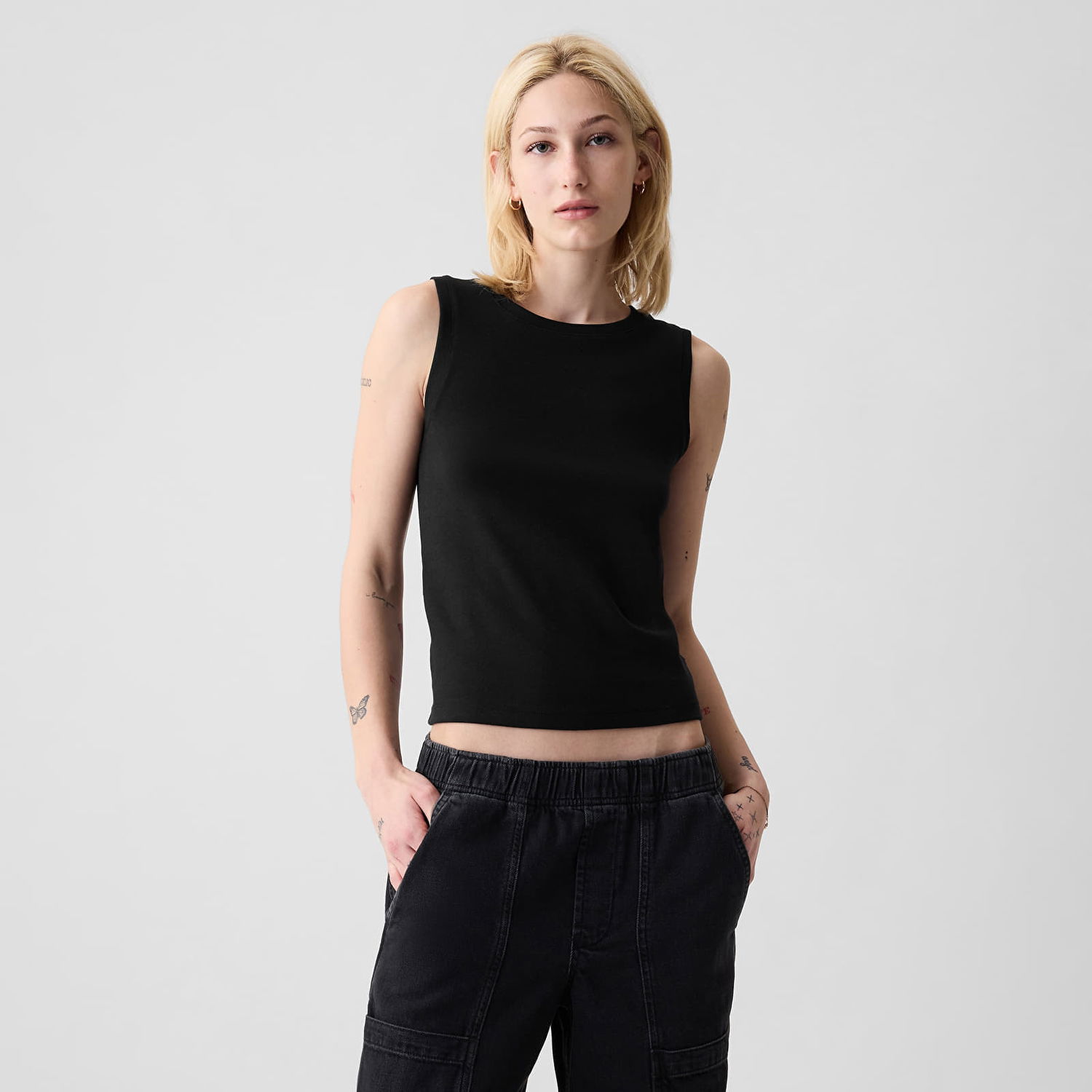 Tielko GAP Sleeveless Modal Shell Black Čierna | 540735-01, 0
