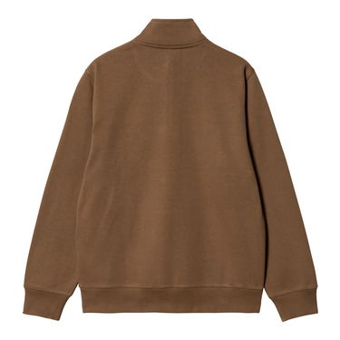 Mikina Carhartt WIP Chase Neck Zip Sweatshirt "Tamarind / Gold" Hnedá | I027038_1R0_XX, 5