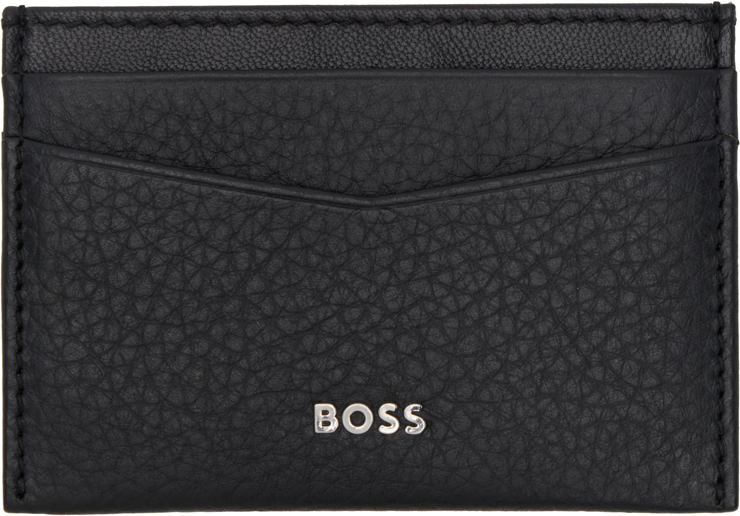 Peňaženka BOSS Leather Cardholder Čierna | 50529515, 0