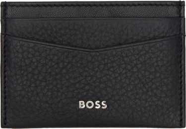 Peňaženka BOSS Leather Cardholder Čierna | 50529515, 0