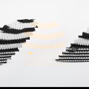 Knit Medium Stripe Beanie Navy/ Light Cream Universal