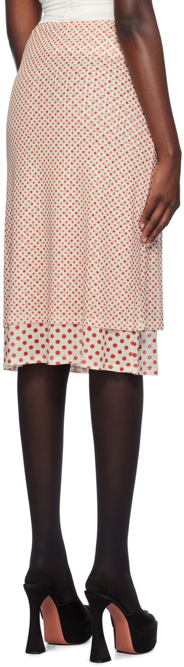 Sukňa Miaou Miaou Maria Polka Dot Midi Skirt Béžová | 4064PM2WPD, 2