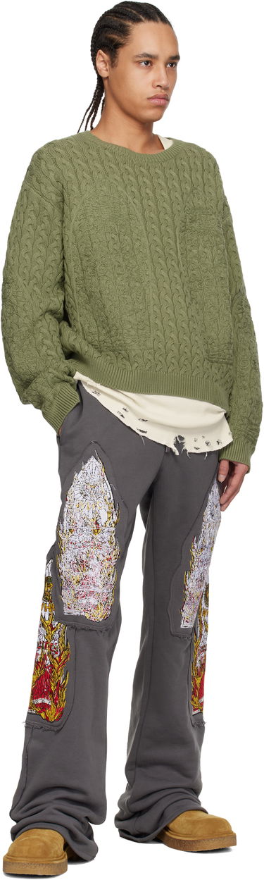 Sveter Who Decides War Who Decides War Cable Knit Sweater Zelené | 1110300011SS25, 3