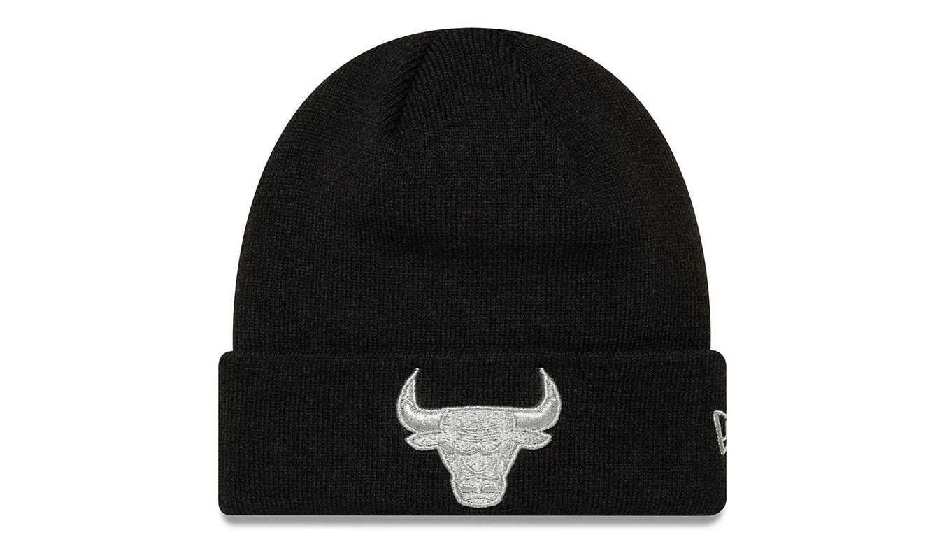 Kulicha New Era Knit NBA Metallic Beanie Chicago Bulls Čierna | 60691272, 1