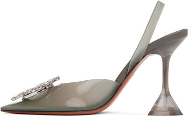 Tenisky a topánky Amina Muaddi Slingback Heels With Crystal Embellishment Zelené | BEGUM GLASS SLING PVC, 2