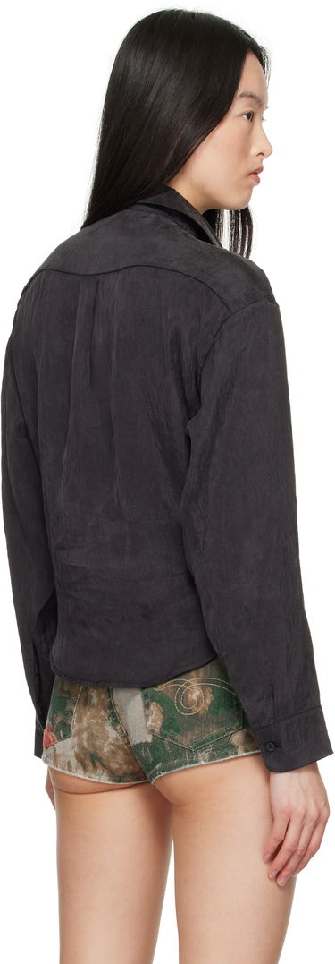 Košeľa R13 R13 Twisted Front Shirt Čierna | R13WR382-R510A, 2