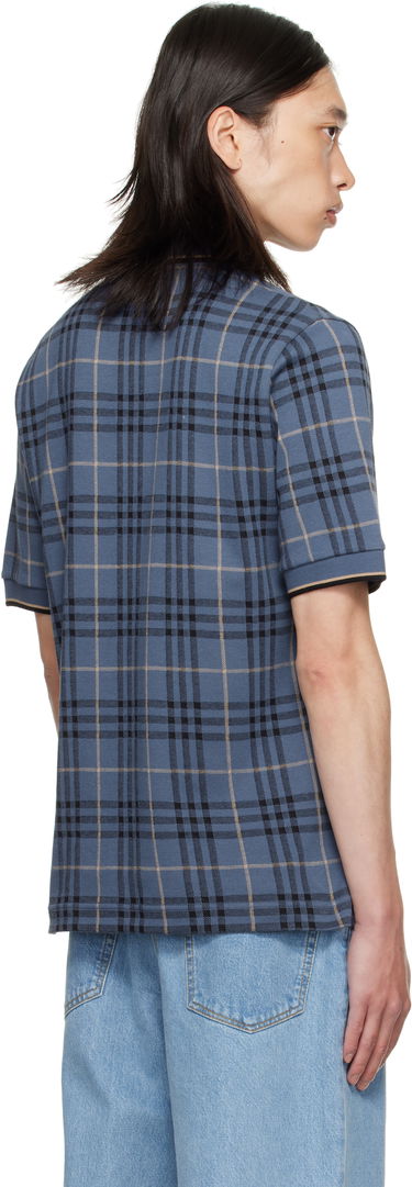 Polo tričko Burberry Burberry Check Cotton Polo Modrá | 8110104, 2
