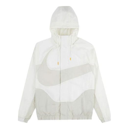 Vetrovka Nike Sportswear Swoosh Large Logo Woven Hooded Jacket Biela | DD5968-133