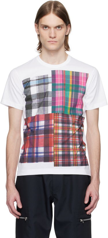 Tričko Comme des Garçons Comme des Garçons Shirt Tartan Square Print T-Shirt Biela | FO-T007-051, 0