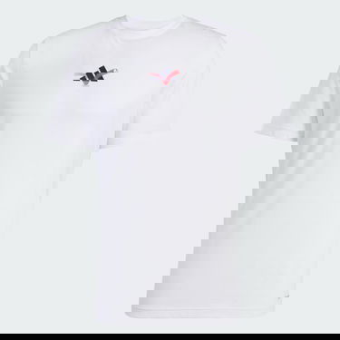 Tričko adidas Performance Tennis Happy 3 Balls Graphic Tee Biela | JD8252, 4