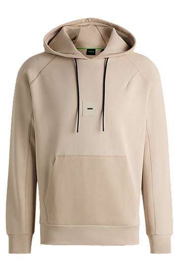 Mikina BOSS Stretch Cotton-Blend Hoodie Béžová | 50537215, 0