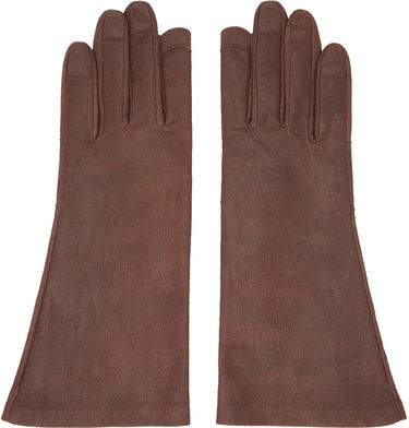 Rukavice Rick Owens Short Leather Gloves Hnedá | RR02D6451 LBA, 0