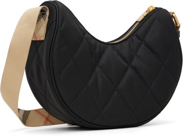 Taška cez rameno Burberry Burberry Quilted Horseshoe Crossbody Bag Čierna | 8111928, 2