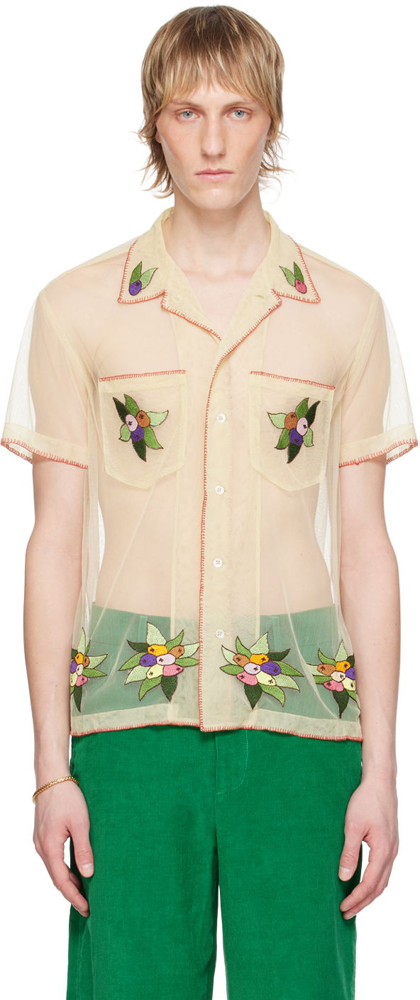 Embroidered Tulle Shirt