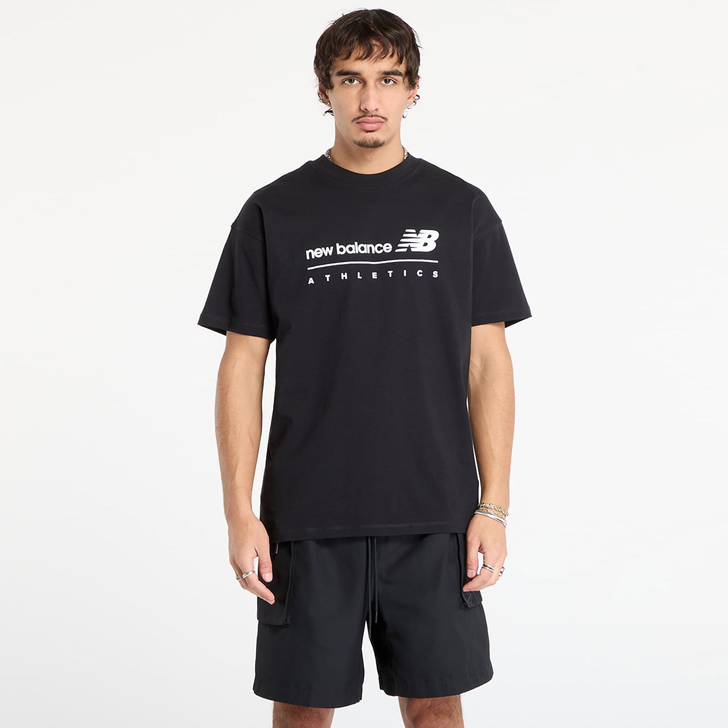 Tričko New Balance Linear Graphic T-Shirt Čierna | MT53525BK, 0