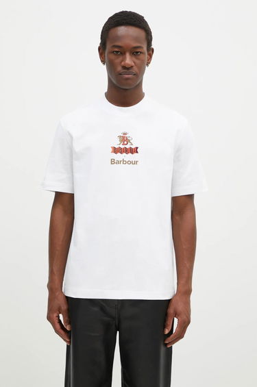 Tričko Baracuta White Printed T-Shirt Biela | BRTEE0018, 1