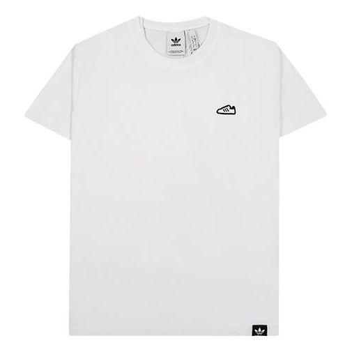Tričko adidas Originals Embroidered Short Sleeve T-Shirt Biela | FM3378, 0