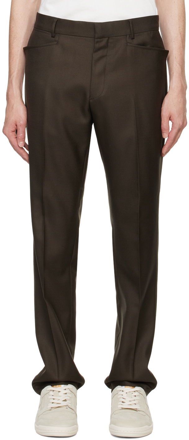 Nohavice Tom Ford Brown Atticus Western Pocket Trousers Čierna | PLAW01-WMS22