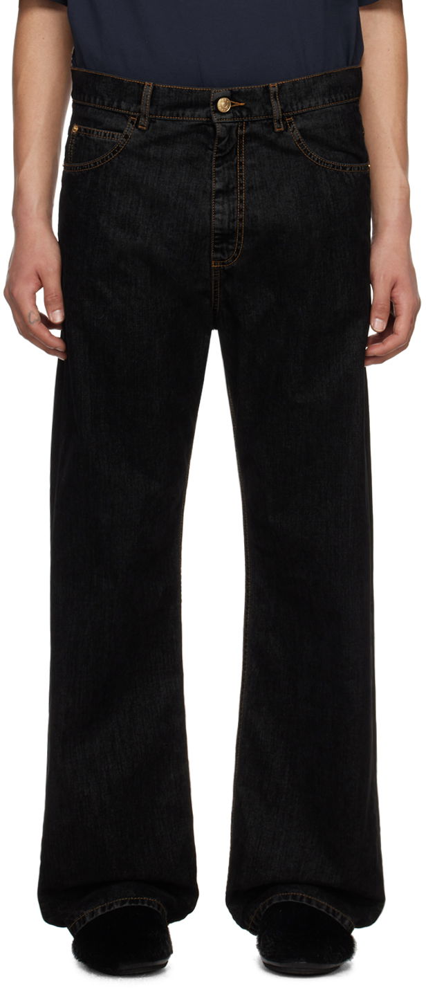 Džínsy Marni Flocked Denim Jeans Čierna | PUJU0021A0 USCV98, 0