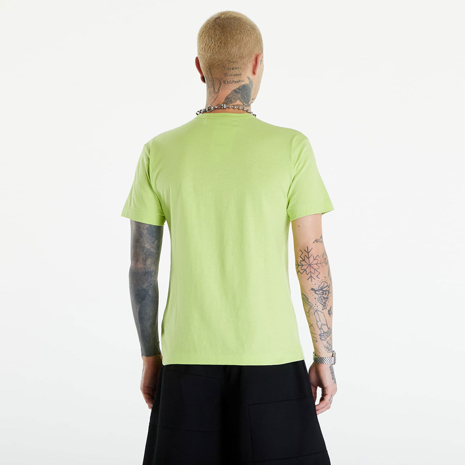 Tričko Comme des Garçons PLAY Short Sleeve Logo Print T-Shirt UNISEX Green Zelené | AZT274 green, 1