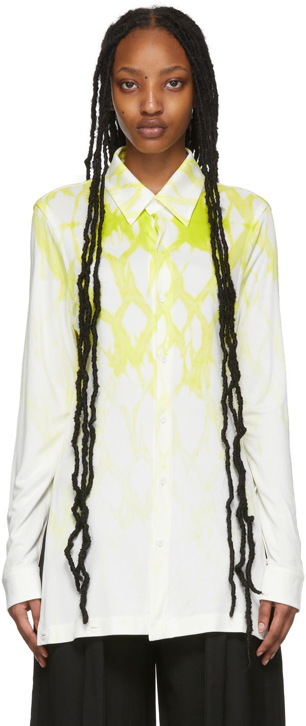 Košeľa Dion Lee Shibori Print Relaxed Shirt Biela | C5013R22, 0