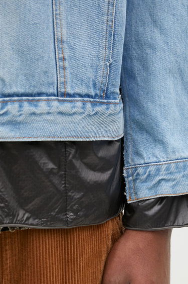 Bunda Needles Denim Jacket with Nylon Panels Modrá | PU337, 3