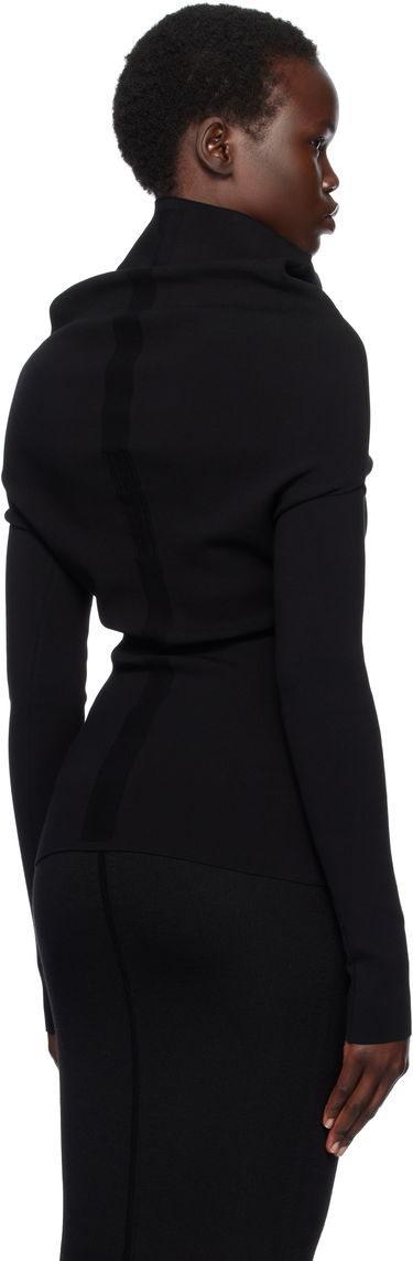 Sveter Rick Owens Rick Owens Hollywood Draped Long Sleeve Turtleneck Top Čierna | RP01E7690 KST, 2