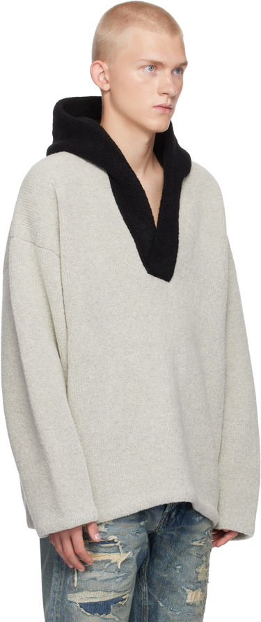 Mikina Fear of God Fear of God Merino Boucle Polo Hoodie Šedá | FG24FW20-736WBO, 1