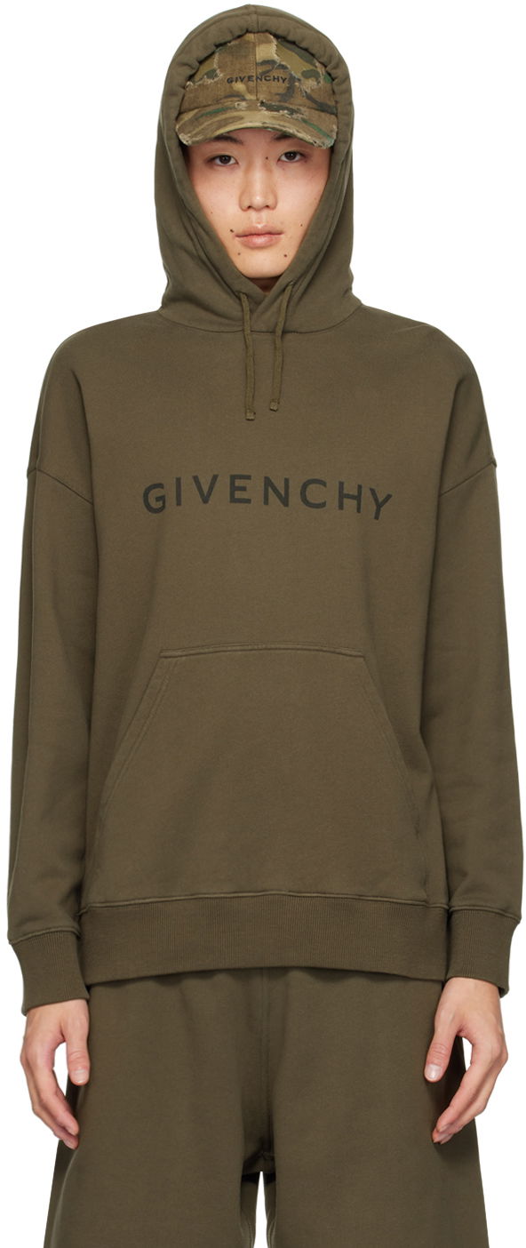 Mikina Givenchy Archetype Hoodie Zelené | BMJ0HC3YAC305, 0