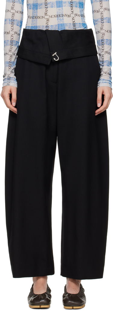 Nohavice JW Anderson JW Anderson Fold-Over Trousers Čierna | TR0394-PG1684, 0