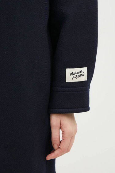 Bunda MAISON KITSUNÉ Maison Kitsune Workwear Wool Shirt Jacket Modrá | NW02211WM0026, 3