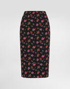 Dolce & Gabbana Floral-print Straight Skirt