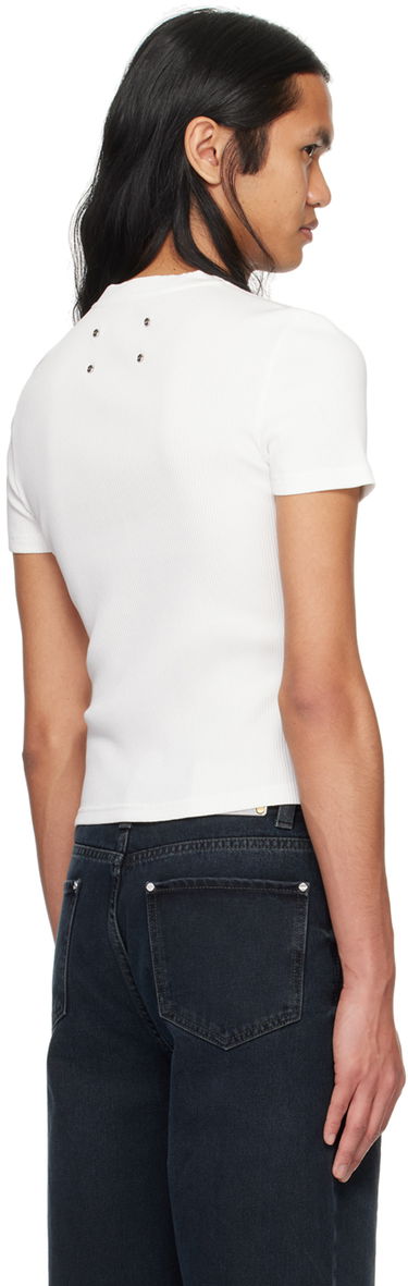 Tričko Dion Lee Shrunken Rivet T-Shirt Biela | C3170PS24, 2