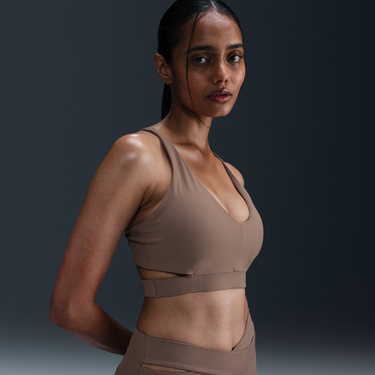 Podprsenka Nike Zenvy Light-Support Padded Ribbed Sports Bra Hnedá | HF5378-233, 1
