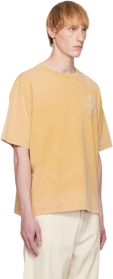 Tričko MAISON KITSUNÉ Maison Kitsuné Lemonade Chest Embroidery T-Shirt Žltá | OM00115KJ0119, 1