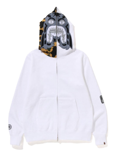 Mikina BAPE 1St Camo Tiger Full Zip Hoodie Biela | 1J30-115-016