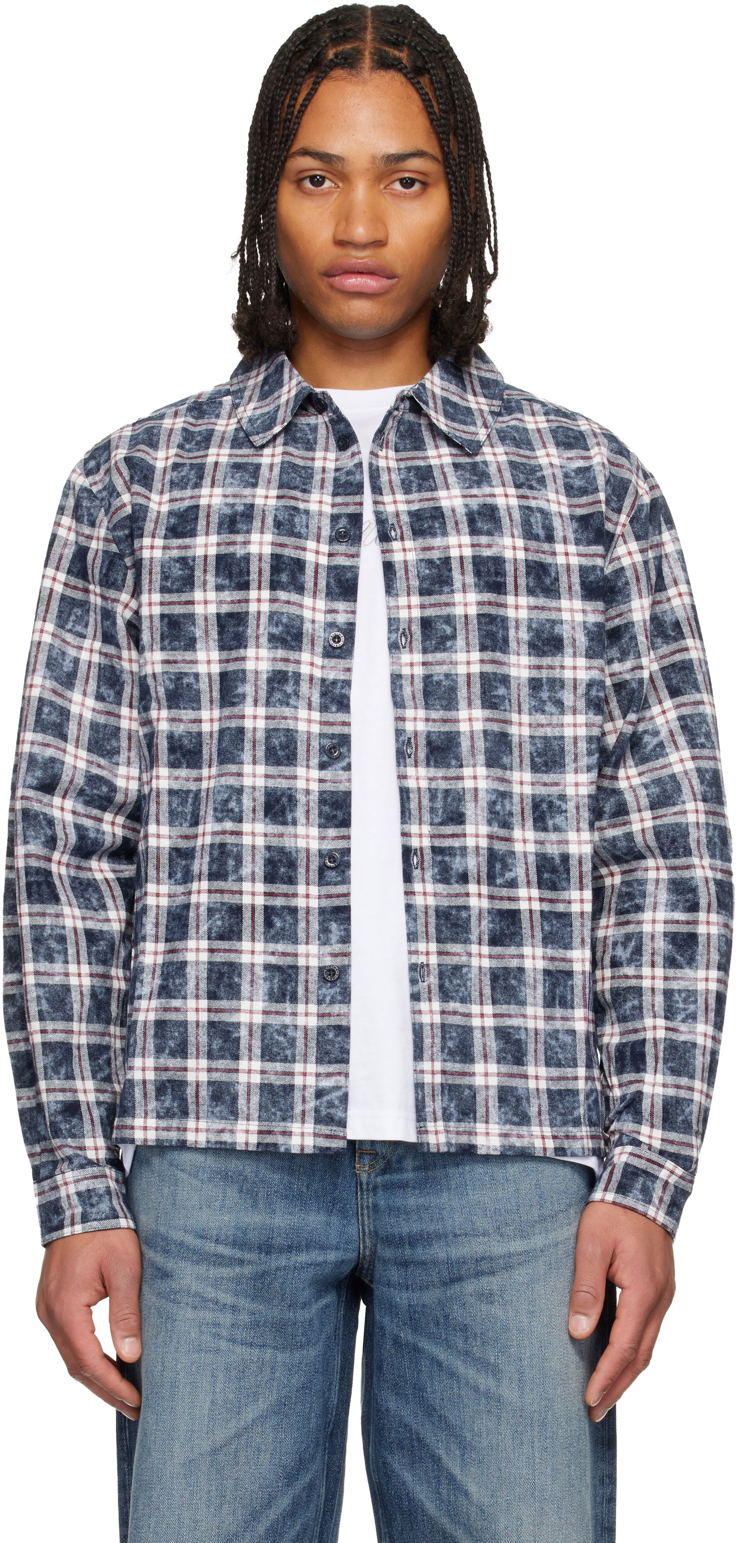 Košeľa Dime Plaid Flannel Shirt Rôznofarebný | DIMEHO2511NVY, 0
