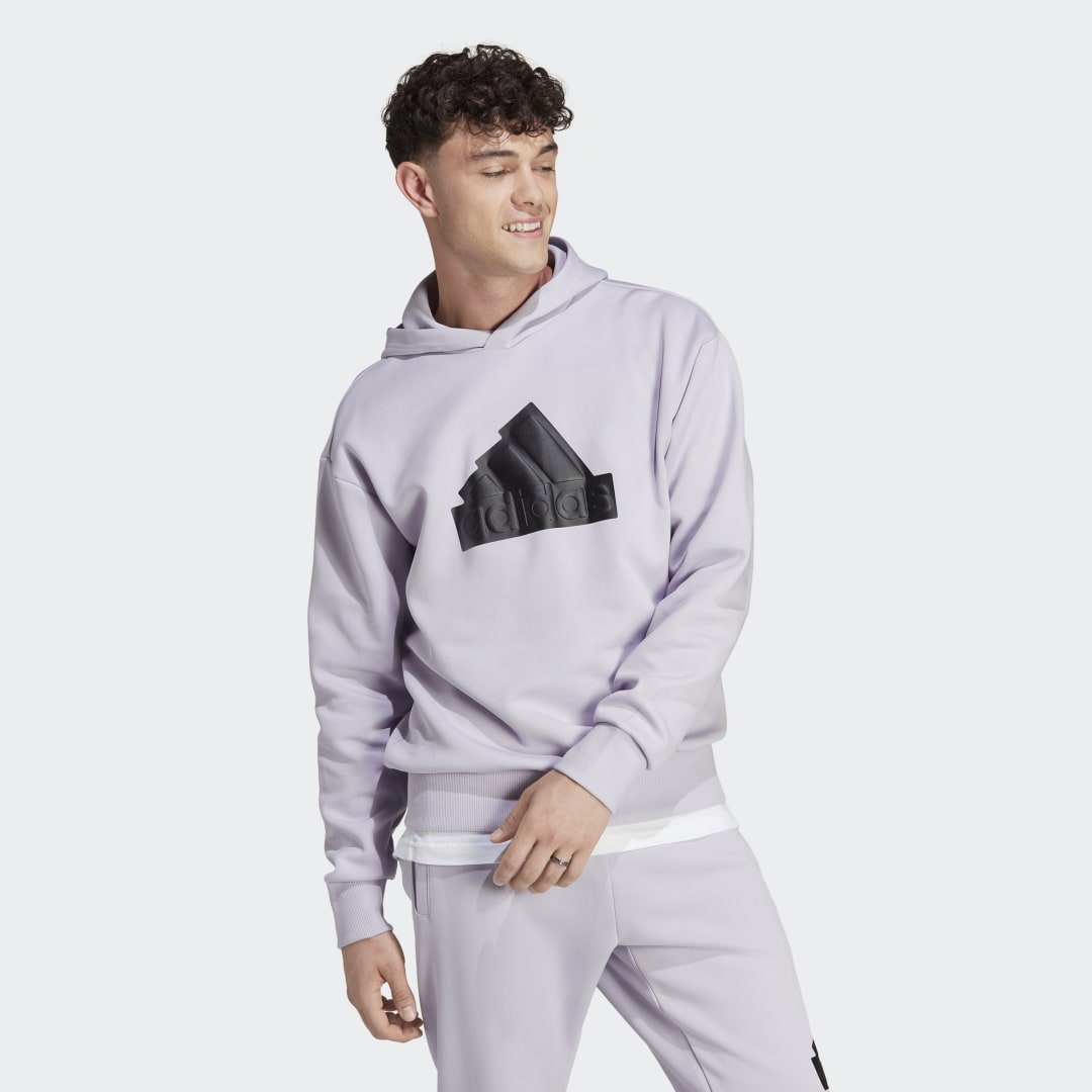 Mikina adidas Performance Future Icons Badge of Sport Hoodie Fialová | HY3399, 0