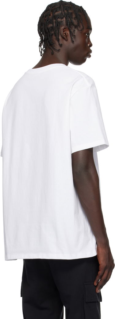 Tričko Balmain Flocked Logo T-Shirt Biela | EH1EG010BC86, 2