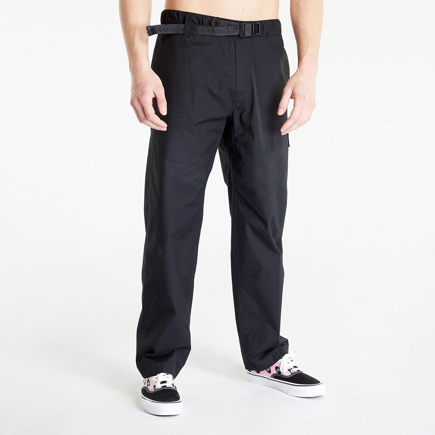 Nohavice CALVIN KLEIN Jeans Straight Utility Rip Chinos Čierna | J30J322920 BEH, 0