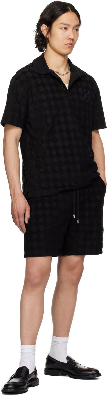Polo tričko AMIRI AMIRI MA Quad Toweling Polo Čierna | AMJYPO1015, 3