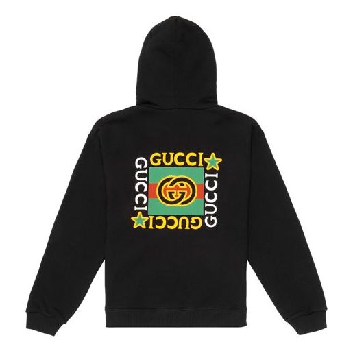 Mikina Gucci Gucci Back Block Logo Zip Hoodie Čierna | 610140-XJB8V-1082