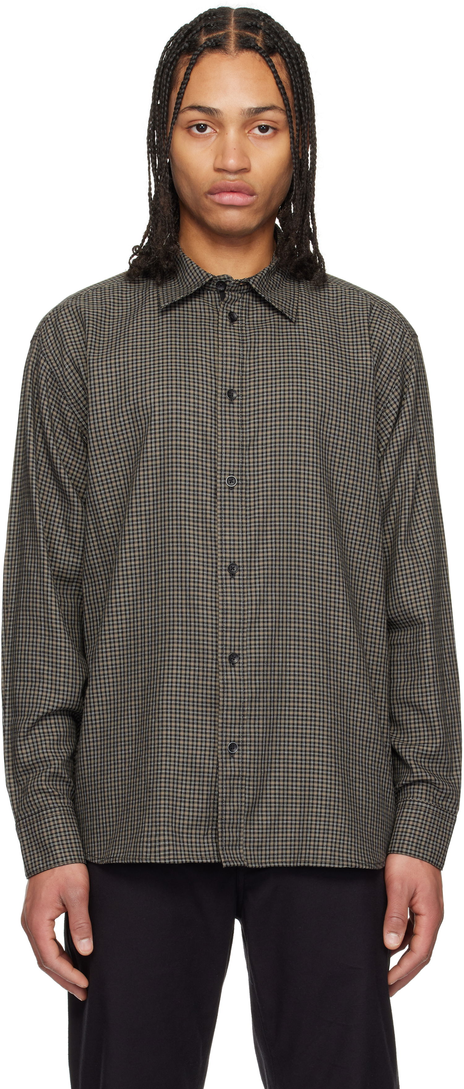 Košeľa rag & bone Rag & Bone Matthew Plaid Shirt Hnedá | MBW24HA003GHML, 0