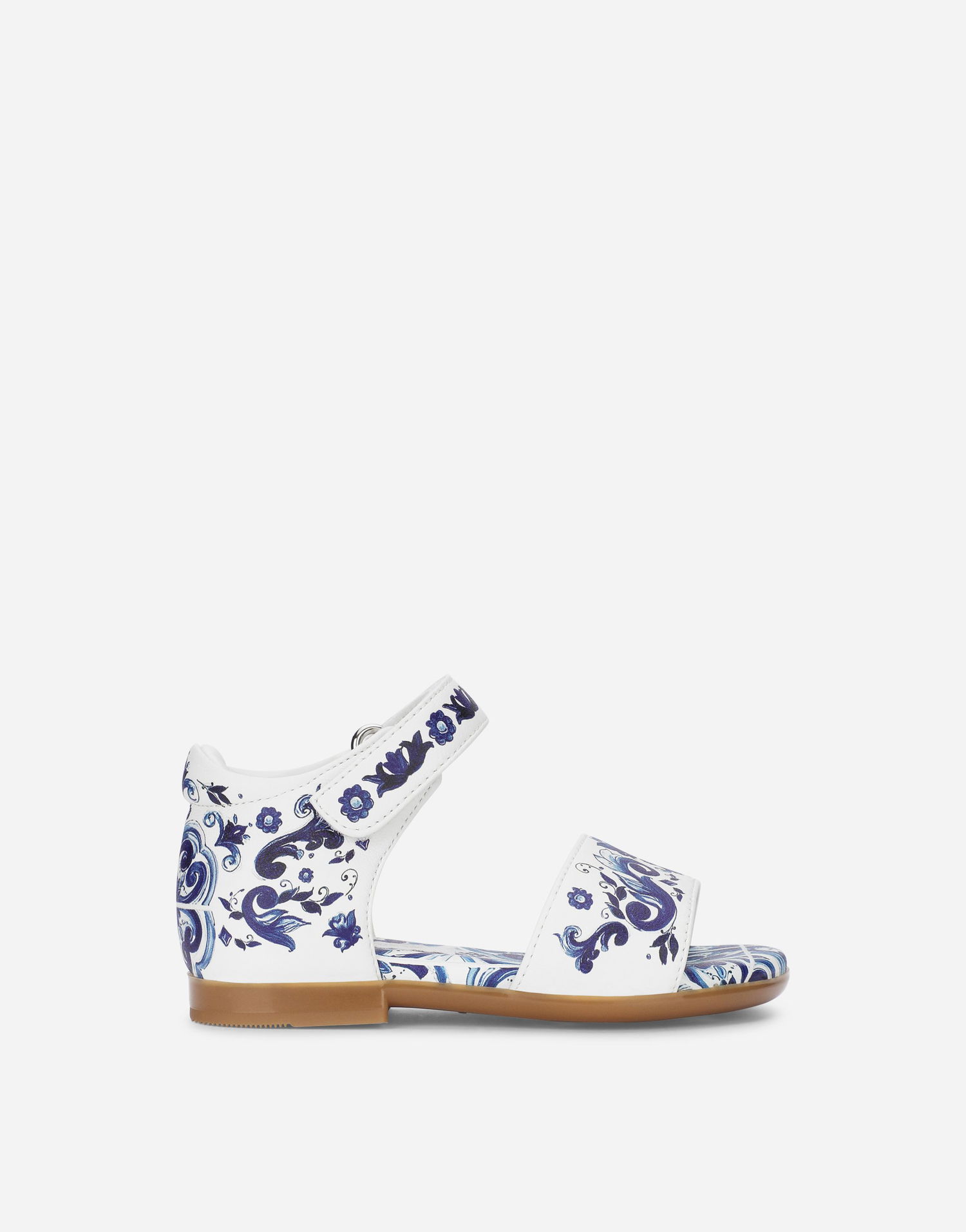 Tenisky a topánky Dolce & Gabbana Dolce & Gabbana Calfskin Sandals Majolica Print For First Steps Rôznofarebný | D20064AC113HA3OB, 0