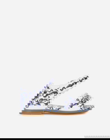Tenisky a topánky Dolce & Gabbana Dolce & Gabbana Calfskin Sandals Majolica Print For First Steps Rôznofarebný | D20064AC113HA3OB, 0