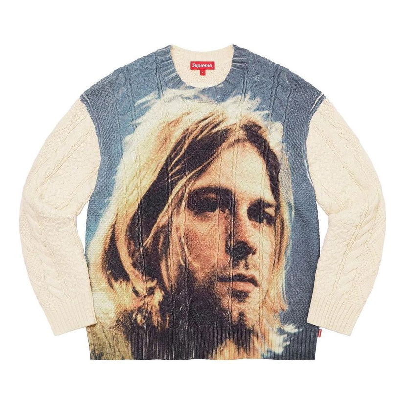Sveter Supreme Cobain Portrait Knit Sweater Biela | SUP-SS23-247
